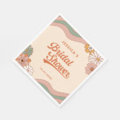 グローキー レトロ 1970年代 フラワーブライダルシャワー スタンダードランチョンナプキン (角)