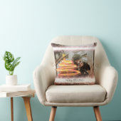 グロークリスマスツリースターフォトグリッター クッション (椅子)