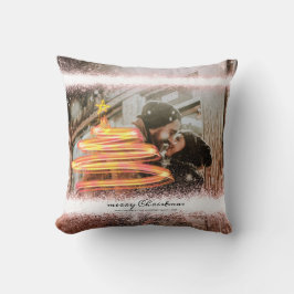 グロークリスマスツリースターフォトグリッター クッション