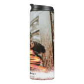 グロークリスマスツリースターフォトグリッター タンブラー (回転右)