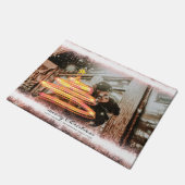 グロークリスマスツリースターフォトグリッター ドアマット (アングル)