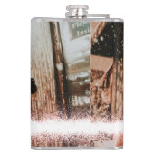 グロークリスマスツリースターフォトグリッター フラスク (裏面)