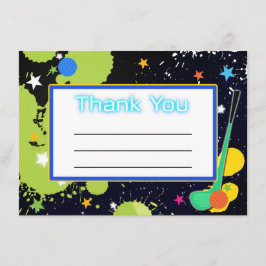 グローゴルフバースデーパーティーサンキューカード サンキューカード