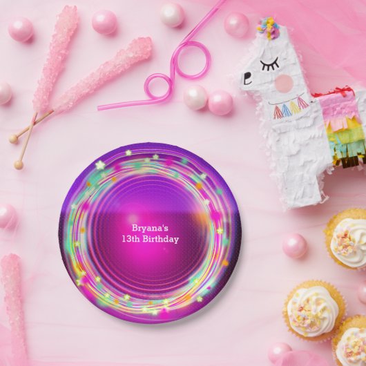 グローサークル&スターズバースデーパーティープレート ペーパープレート (パーティー)