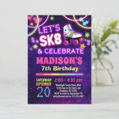 グロースケートで滑るSK8とバースデー祝ターパーティー 招待状 (スタンド正面)