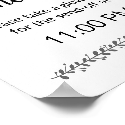 グロースティックが披露宴のサインから結婚送信 ポスター (角)