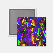 グロースティックレイブファイアスティックレインボー マグネット (正面/裏面)