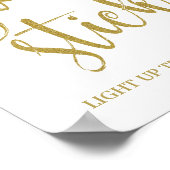 グロースティック金ゴールドグリッター結婚8x10のサイン ポスター (角)