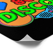 グロースティック80のレトロ私は80sディスコグロー大好き ポスター (角)