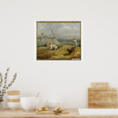 グロース射撃、 発砲(油オンキャンバス) ポスター (キッチン)