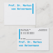 グローセヴィスティンカルテン 名刺 (正面/裏面)