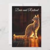 グロータビーモダンビー猫ブルーアイズファンタジー 招待状 (正面)