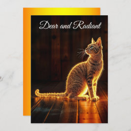 グロータビーモダンビー猫ブルーアイズファンタジー 招待状