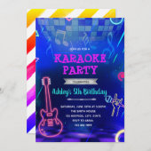 グローディスコロックダンスパーティの招待状 招待状 (正面/裏面)