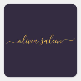 グローデンパーソナライズされたブラック スクエアシール