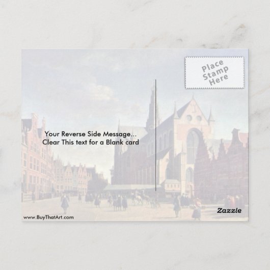 グロートマークインハーレムバイジェリットベルクヘイド ポストカード (裏面)