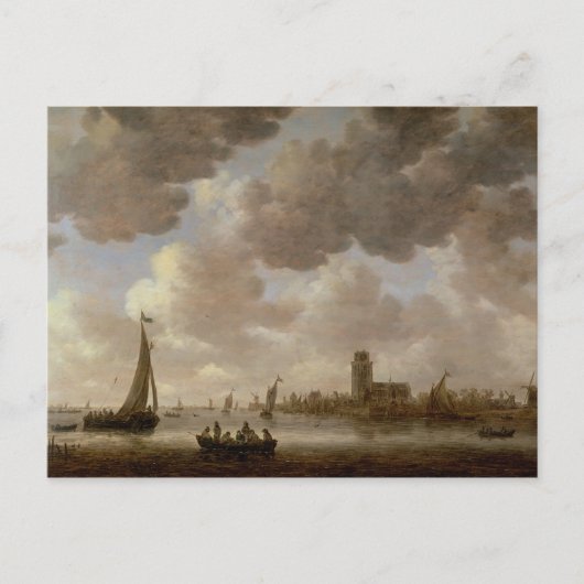 グロート・ケルクの下流にあるドルドレヒトの見解 ポストカード (正面)