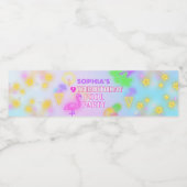 グローネオントロピカルプールパーティースイミング誕生日 ペットボトルラベル (シングルラベル)