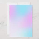 グローネオントロピカルプールパーティースイミング誕生日 招待状 (裏面)