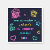 グローネオンライツサンキューバースデーパーティー スタンダードカクテルナプキン (正面)