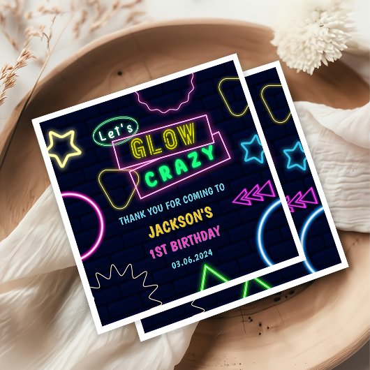 グローネオンライツサンキューバースデーパーティー スタンダードカクテルナプキン