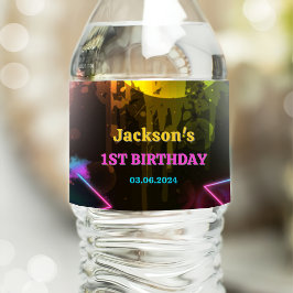 グローネオンライツサンキューバースデーパーティー ペットボトルラベル