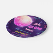 グローネオンライツサンキューバースデーパーティー ペーパープレート (アングル)