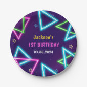 グローネオンライツサンキューバースデーパーティー ペーパープレート (正面)