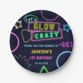 グローネオンライツサンキューバースデーパーティー ペーパープレート (正面)