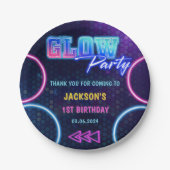 グローネオンライツサンキューバースデーパーティー ペーパープレート (正面)