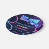 グローネオンライツサンキューバースデーパーティー ペーパープレート (アングル)