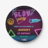 グローネオンライツサンキューバースデーパーティー ペーパープレート (正面)