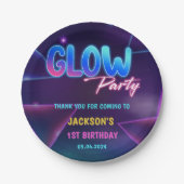 グローネオンライツサンキューバースデーパーティー ペーパープレート (正面)