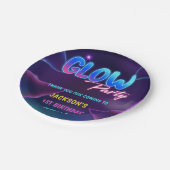 グローネオンライツサンキューバースデーパーティー ペーパープレート (アングル)