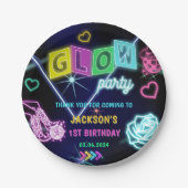 グローネオンライツサンキューバースデーパーティー ペーパープレート (正面)