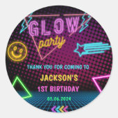 グローネオンライツサンキューバースデーパーティー ラウンドシール (正面)