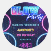 グローネオンライツサンキューバースデーパーティー ラウンドシール (正面)