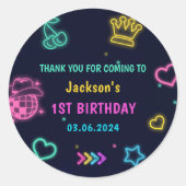グローネオンライツサンキューバースデーパーティー ラウンドシール (正面)
