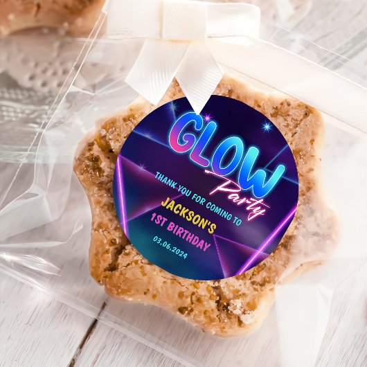 グローネオンライツサンキューバースデーパーティー ラウンドシール