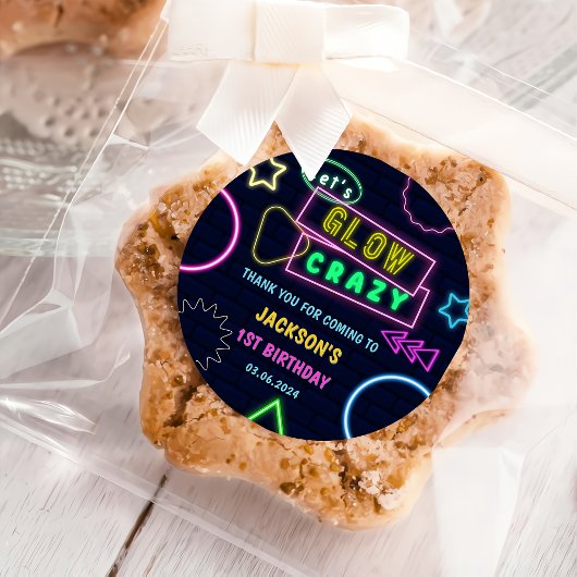 グローネオンライツサンキューバースデーパーティー ラウンドシール