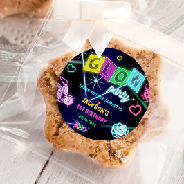 グローネオンライツサンキューバースデーパーティー ラウンドシール