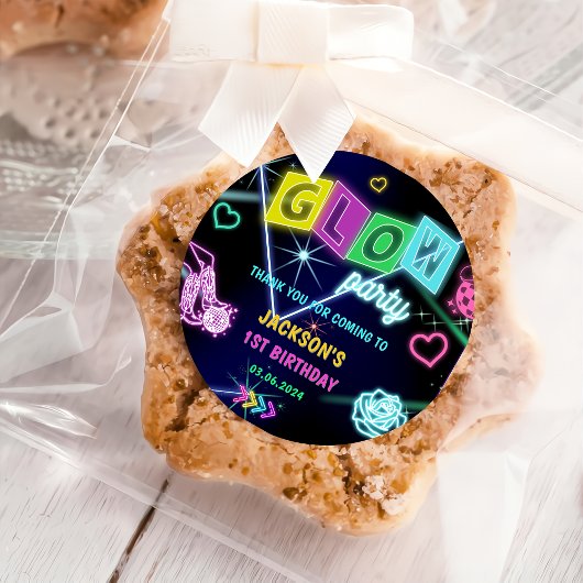 グローネオンライツサンキューバースデーパーティー ラウンドシール