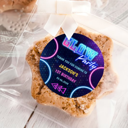 グローネオンライツサンキューバースデーパーティー ラウンドシール