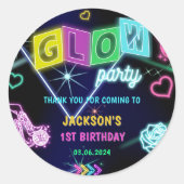 グローネオンライツサンキューバースデーパーティー ラウンドシール (正面)