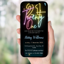 グローネオンライト21誕生日招待状 招待状