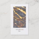グローバエレガントー大理石フェイク金ゴールド白縁ど 名刺 (正面)