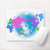 グローバカラフルル地図 マウスパッド (マウス)