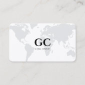 グローバミニマルルプロフェッショナルワールドカンパニーホワイト 名刺 (正面)