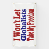 グローバリズは私の自由を奪わない 横断幕 (縦)