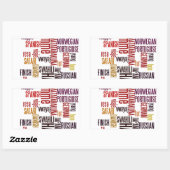 グローバルなグルーヴ:すべての言語でハクナ・マタタ 長方形シール (シート)